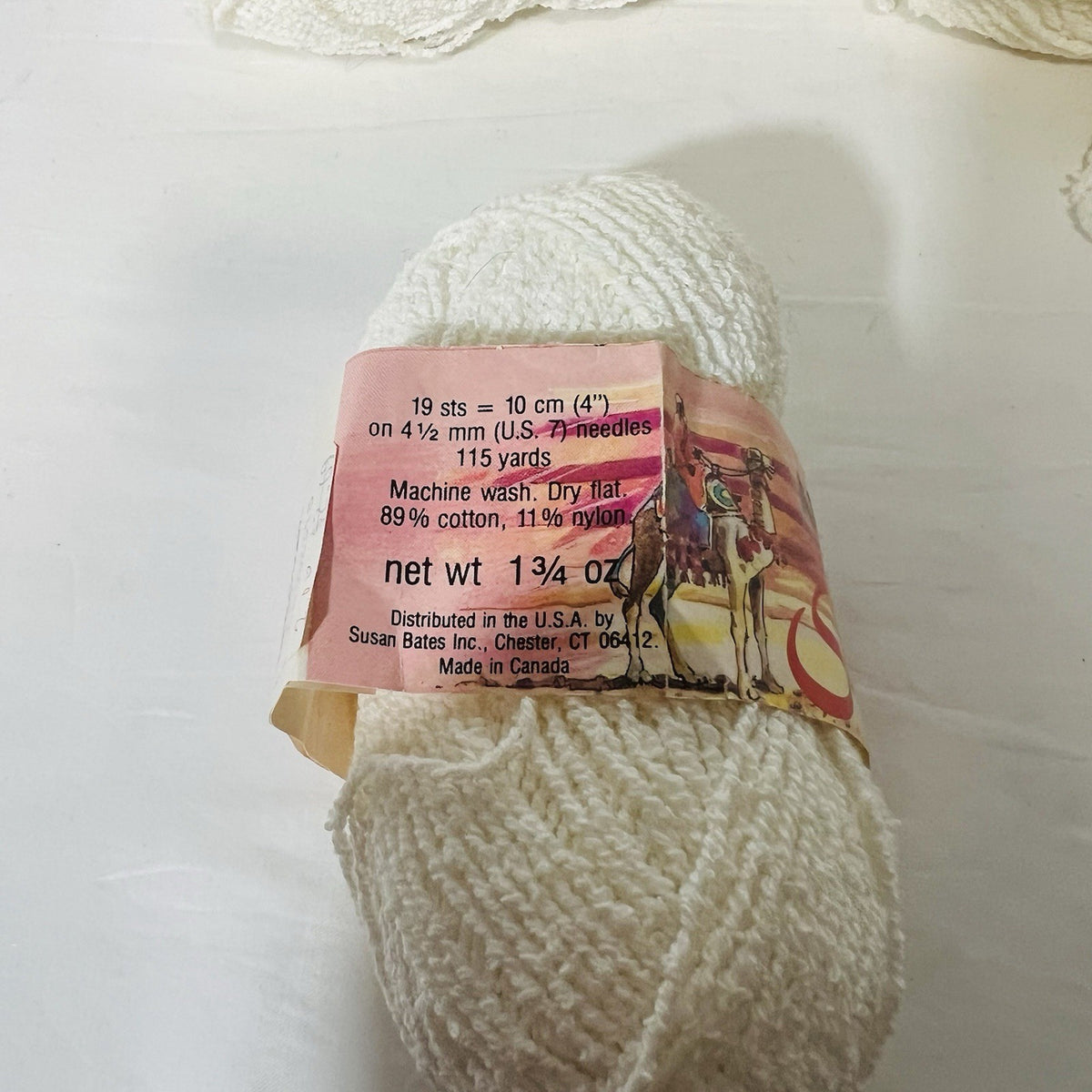 Vintage Patons Cotton Sahara Yarn Cream Off White Color 2315 Lot 59 Lot of 32