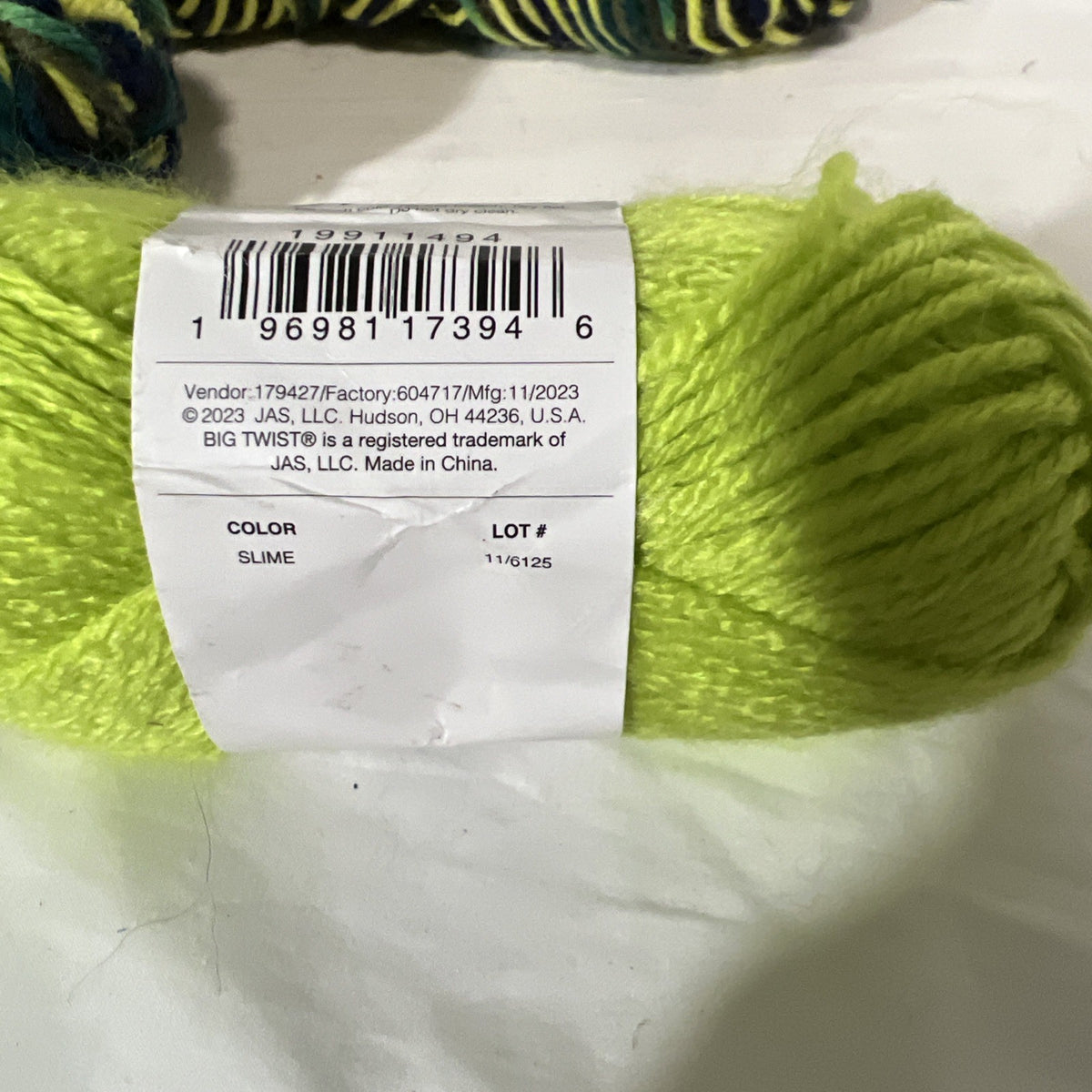 Vintage Mac-Knit Plaid-Knit Ombre Yarn Green Yellow + Big Twist Mixed Lot 45