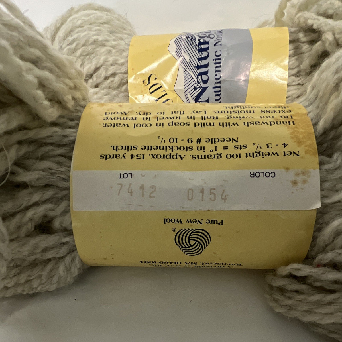 Naturgarn Reynolds Authentic Nordic 100% Wool 4 Ply Yarn Lot 2 Gray Skeins #74121