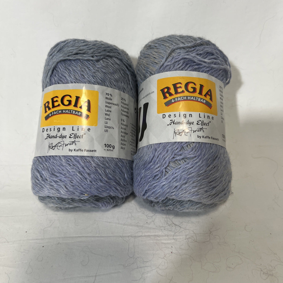 Regia Kaffe Fassett Hand Dye Effect Sock Yarn Blue Grey 8853 Lot of 2 Discont'd0