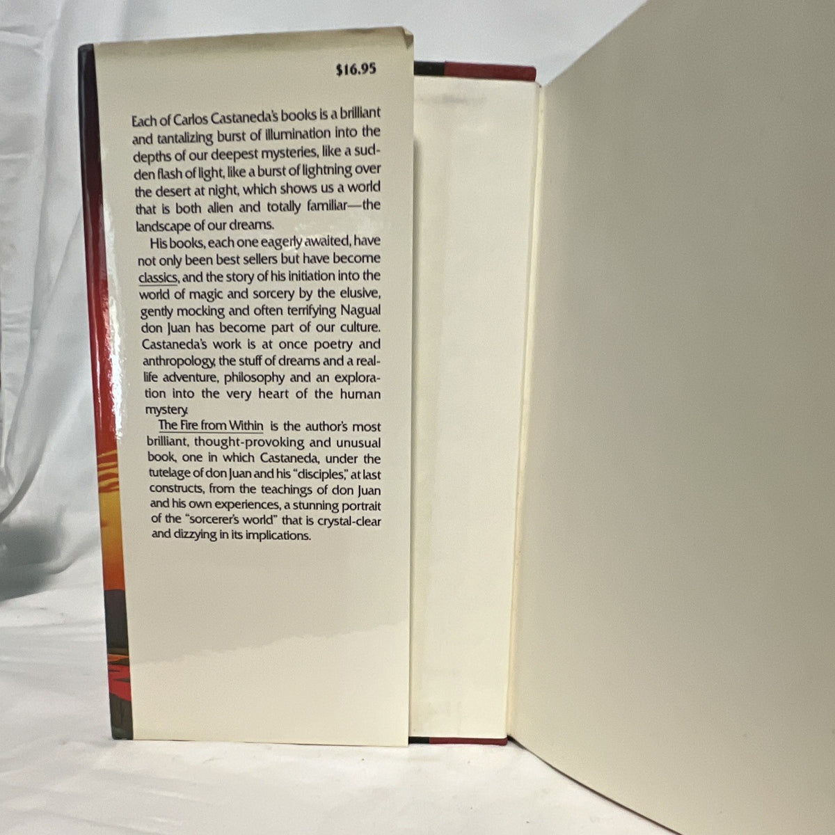 Carlos Castaneda The Fire from Within Hardcover w/ Dust Jacket 1984 S&S3