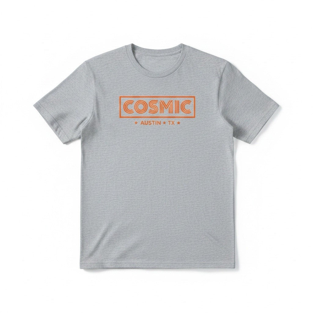 Cosmic Coffee Beer Austin Texas T Shirt Large Gray Logo Graphic Tee Local TX0