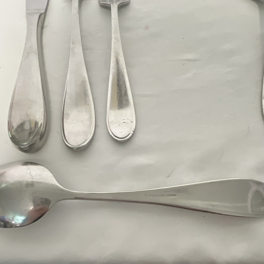 Yamazaki Stainless Steel 5-Piece Flatware Set Knife Fork Spoon Silver Glossy2