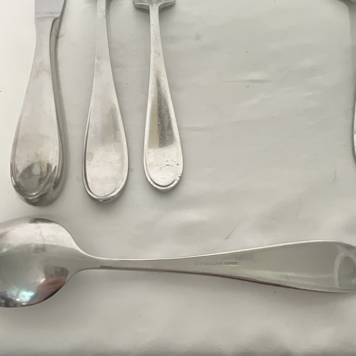 Yamazaki Stainless Steel 5-Piece Flatware Set Knife Fork Spoon Silver Glossy2