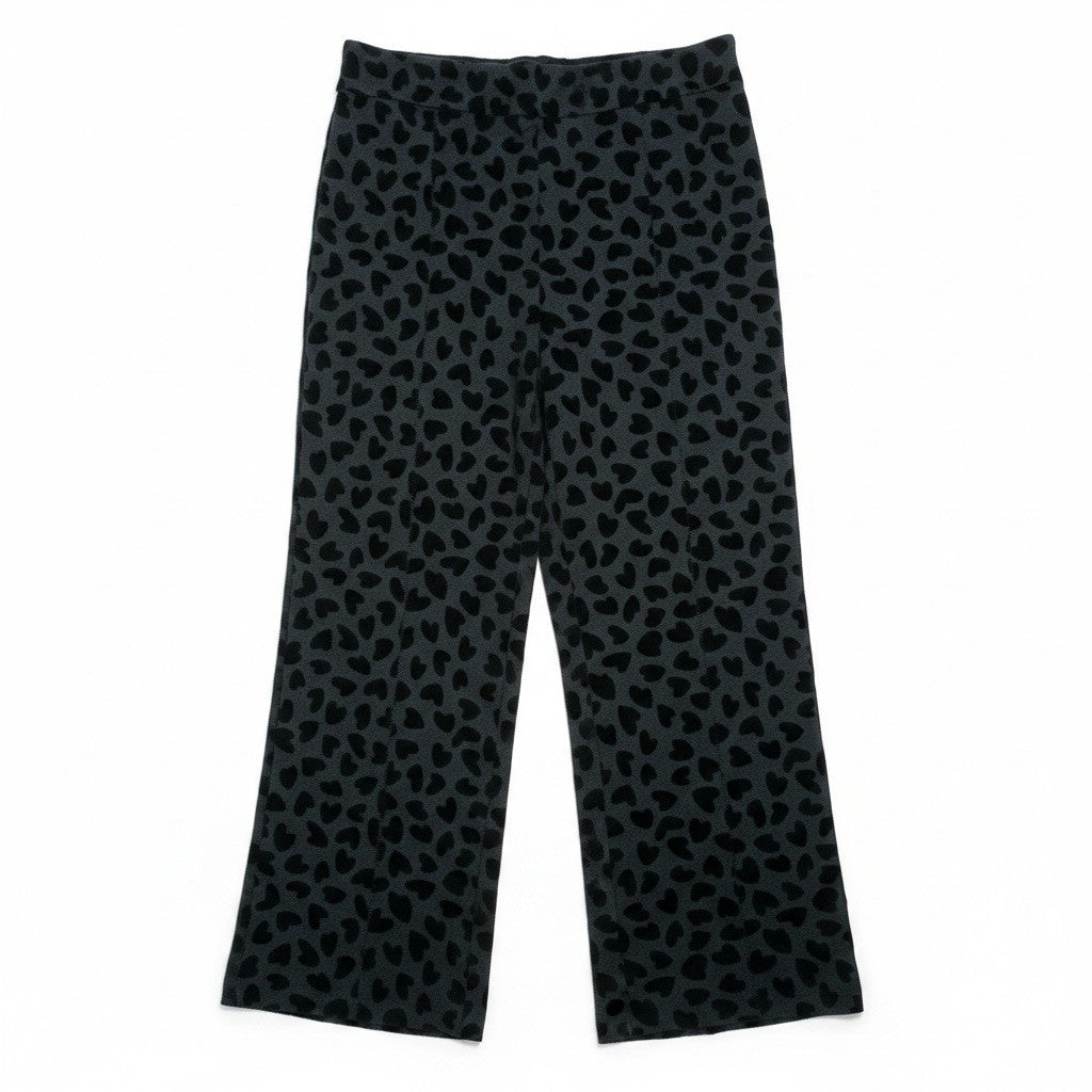 Ann Taylor NWT Size 12 Flocked Velvet Heart High Rise Crop Straight Leg Pants0