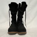 Universal Thread Goods Black Lace-Up Faux Fur Lined Mid-Calf Winter Boots Size 70