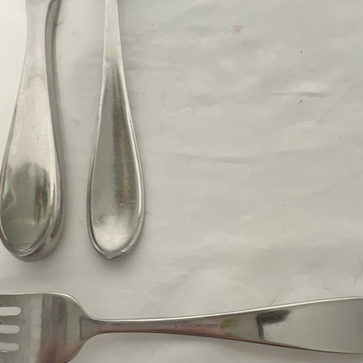 Yamazaki Stainless Steel 5-Piece Flatware Set Knife Fork Spoon Silver Glossy3