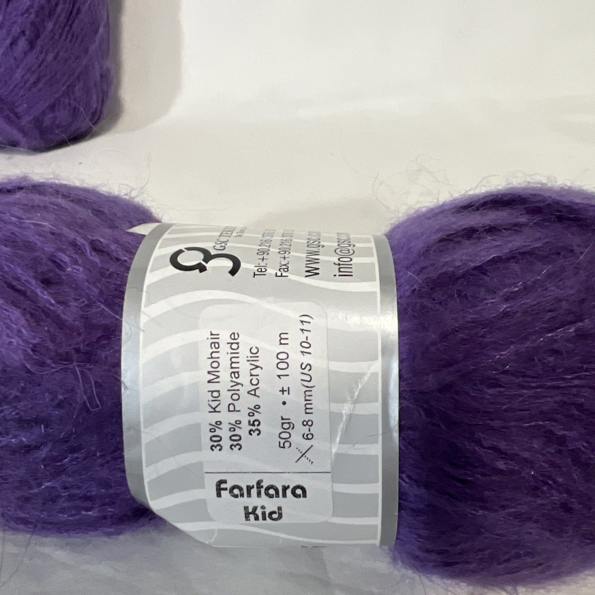 ICE Yarns Purple Mohair Blend Yarn Fuzzy Knitting Crochet Lot of 4 Skeins1