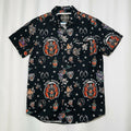Rebel Reaper Mens L Tattoo Flash Shirt Black Skull Panther Button Down0