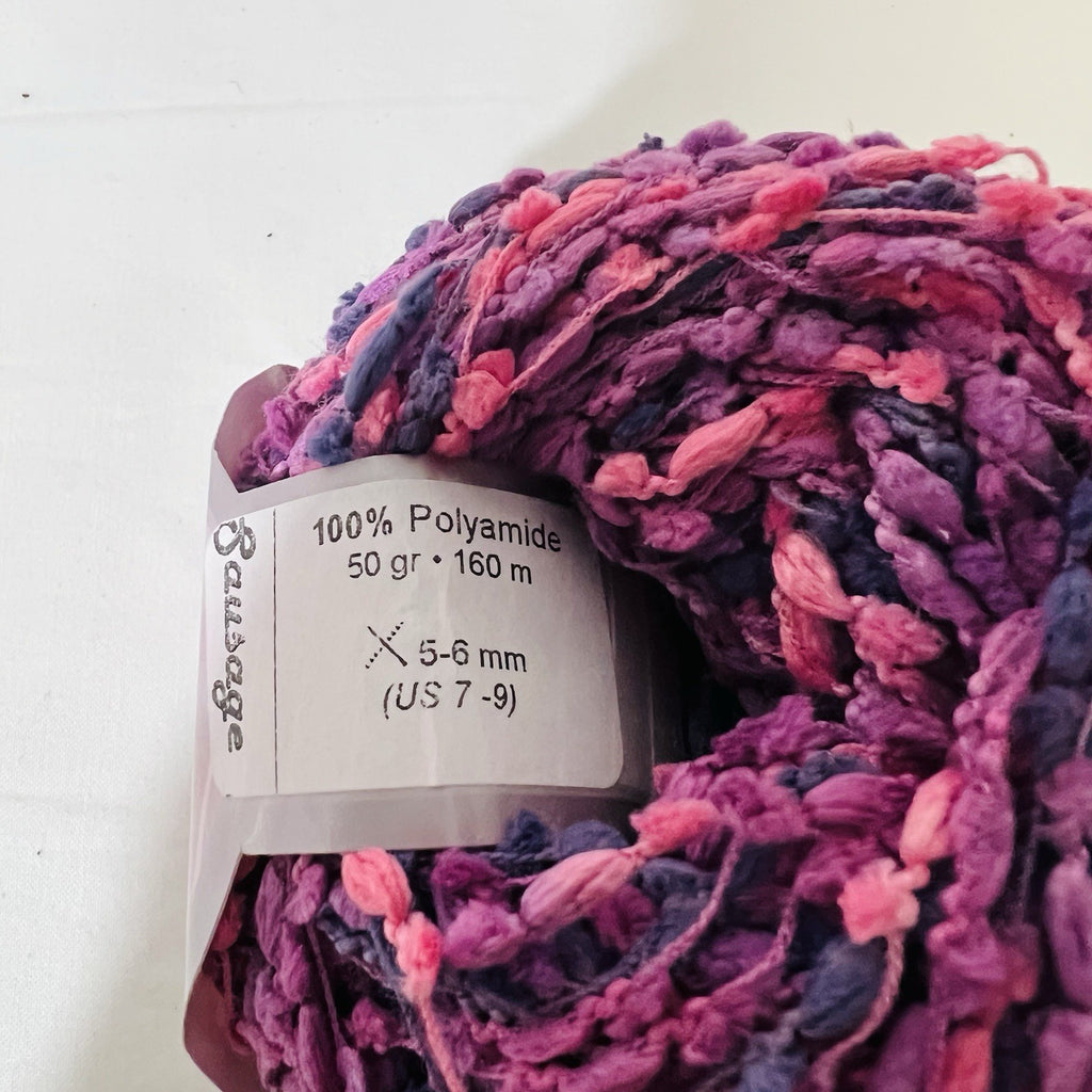 ICE Yarns Textured Novelty Yarn Magenta Purple Navy Variegated Lot of 5 Skeins1