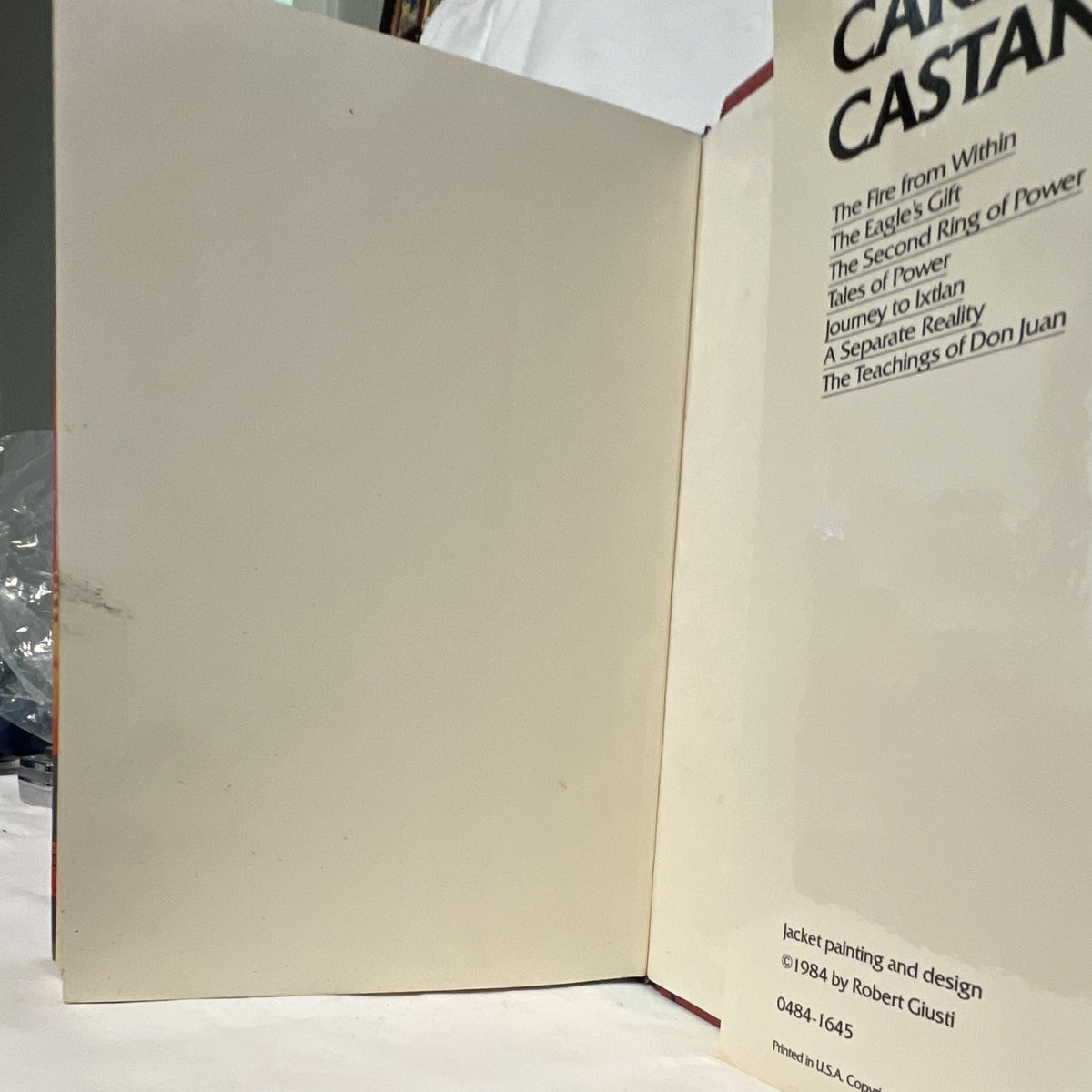 Carlos Castaneda The Fire from Within Hardcover w/ Dust Jacket 1984 S&S6