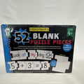 Key Education 52 Blank Puzzle Pieces Write-On/Wipe-Off Puzzle Ages 4+ KE-8460390