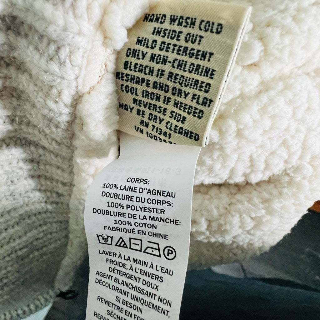 L.L.Bean XL Fair Isle Wool Blend Sweater Fleece Lined Full Zip Nordic Cardigan4
