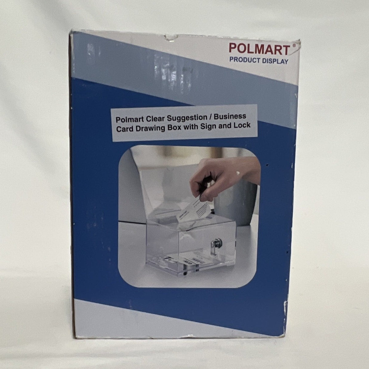 Polmart P509 Clear Suggestion Donation Ballot Business Card Box Lock Sign Holder0