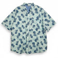 IZOD Saltwater Mens 3XL Pineapple Shirt Blue Short Sleeve Tropical Button Down0