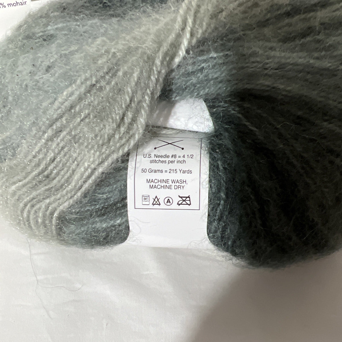 Filatura Lanarota Mosaic Mohair Ombre Yarn Gray 35% Mohair Lot of 3 Skeins2