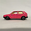  Vintage Hot Wheels 1989 Volkswagen Golf Mk2 Hot Pink Sparkle Metalflake Diecast