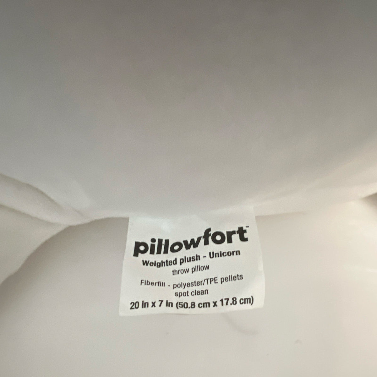 Pillowfort Weighted Plush Unicorn Throw Pillow White Pink Gold 20in Spot Clean5