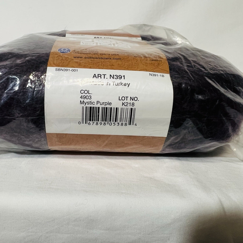 Red Heart Symphony Yarn Dark Purple Plum Worsted 310 Yds 3 Skeins Discontinued2