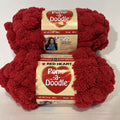 Red Heart Pomp-a-Doodle Yarn Red Super Bulky 6 Pom Pom 54 Yds Lot of 20