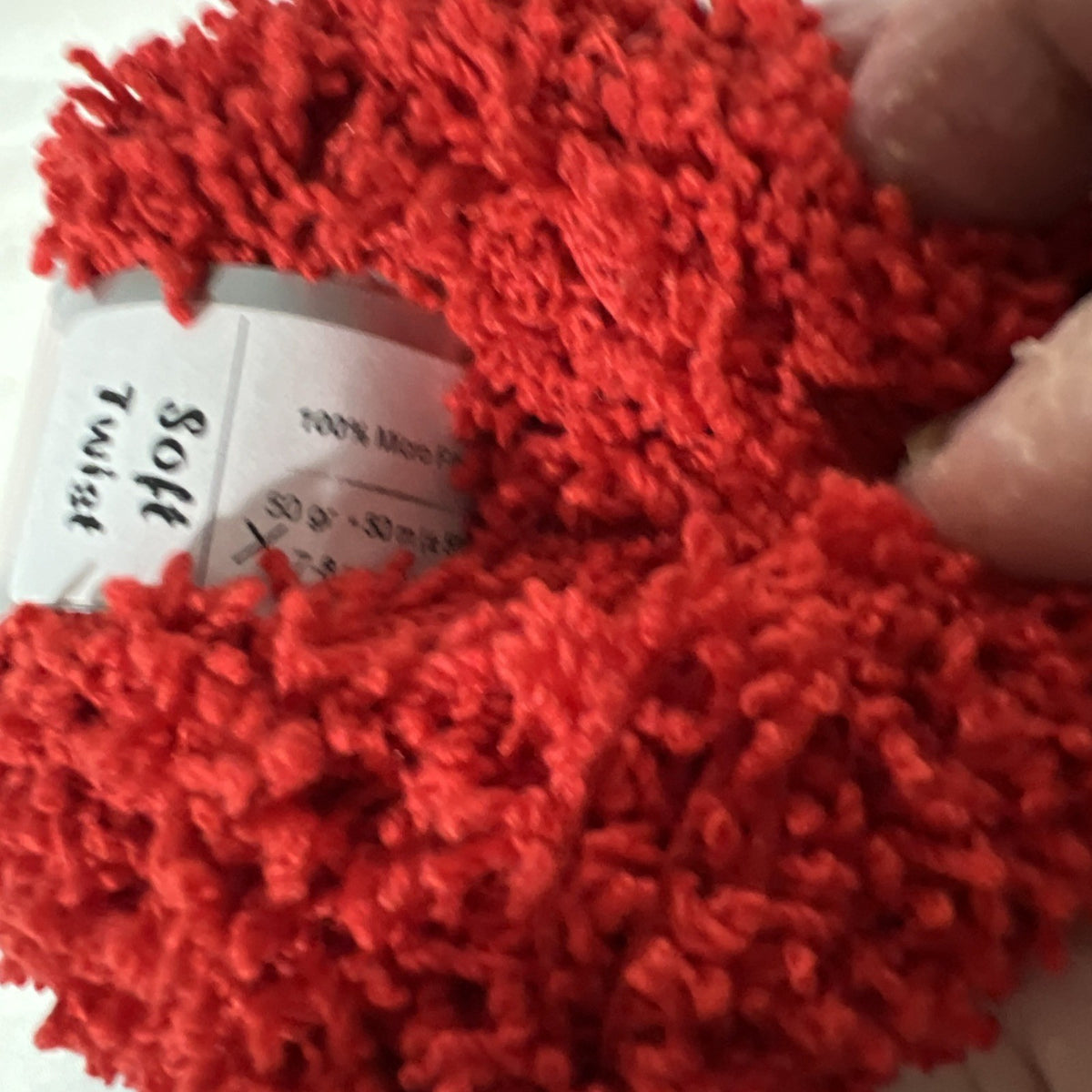 Vintage Bernat Caress Red Mohair Look Acrylic Yarn + Ice Yarns Red Lot3