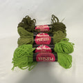 Merribee Persian 3-Ply Needlepoint Yarn Lot 5 Skeins 100% Wool Mint/Earth Green0