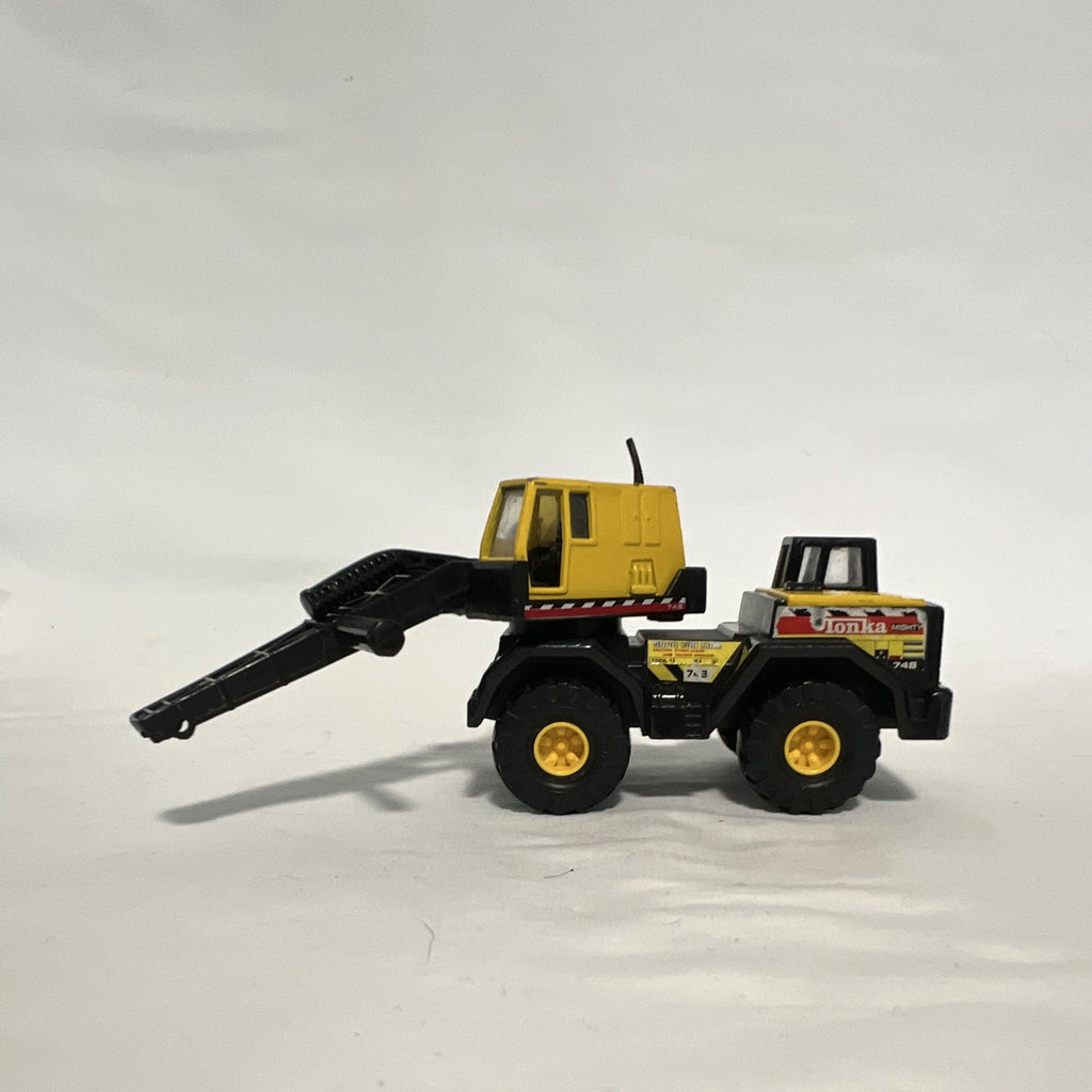 Vintage 1998 Maisto Mighty Mini Tonka 758 Swivel Bucket Crane 1:64 Truck 5.5”1