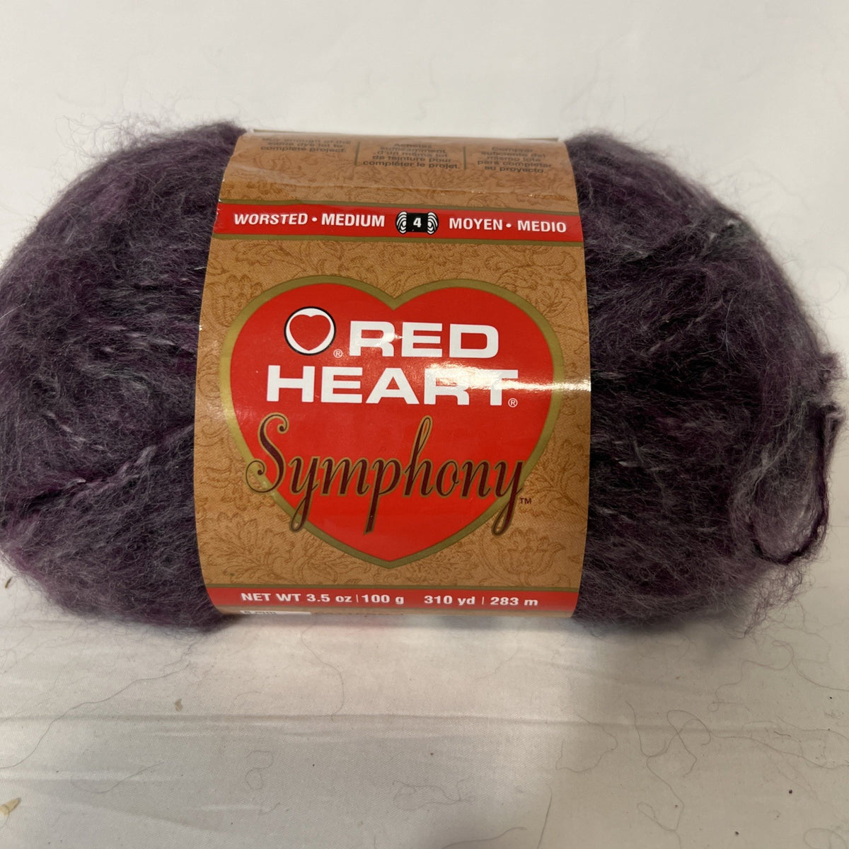 Red Heart Symphony Yarn Mystic Purple 4903 Lot K218 310 Yds Discontinued0