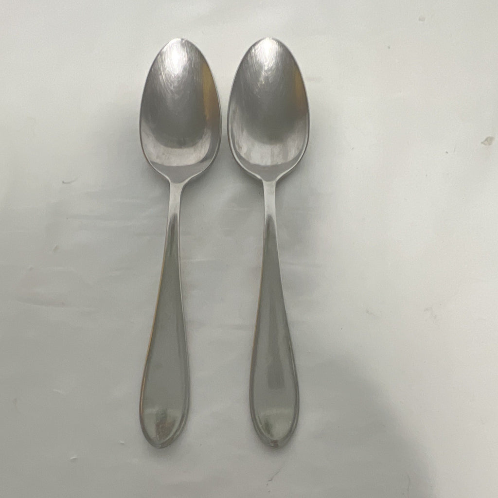 Yamazaki Stainless Steel Teaspoons Set of 2 Silver Solid Handle0
