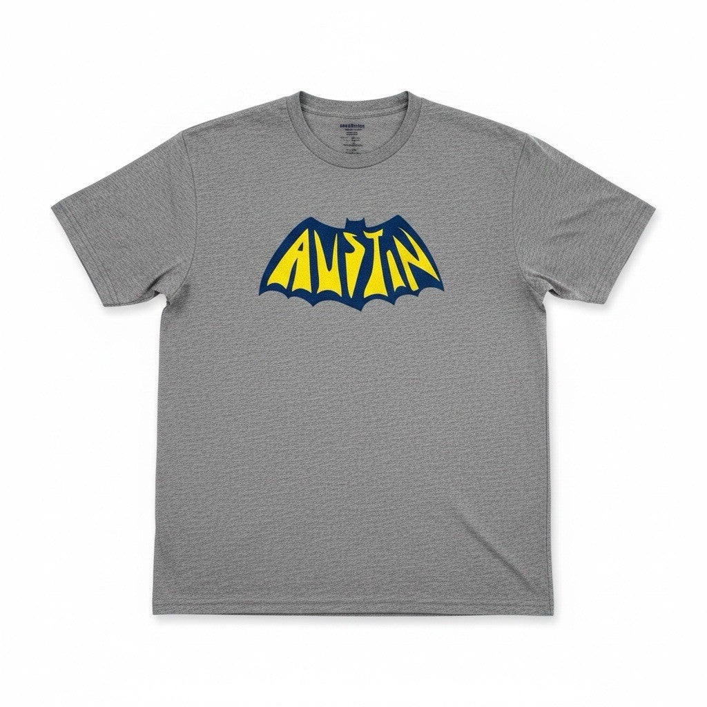 Vintage-Style Austin Texas Bat Logo Graphic T-Shirt Size M0