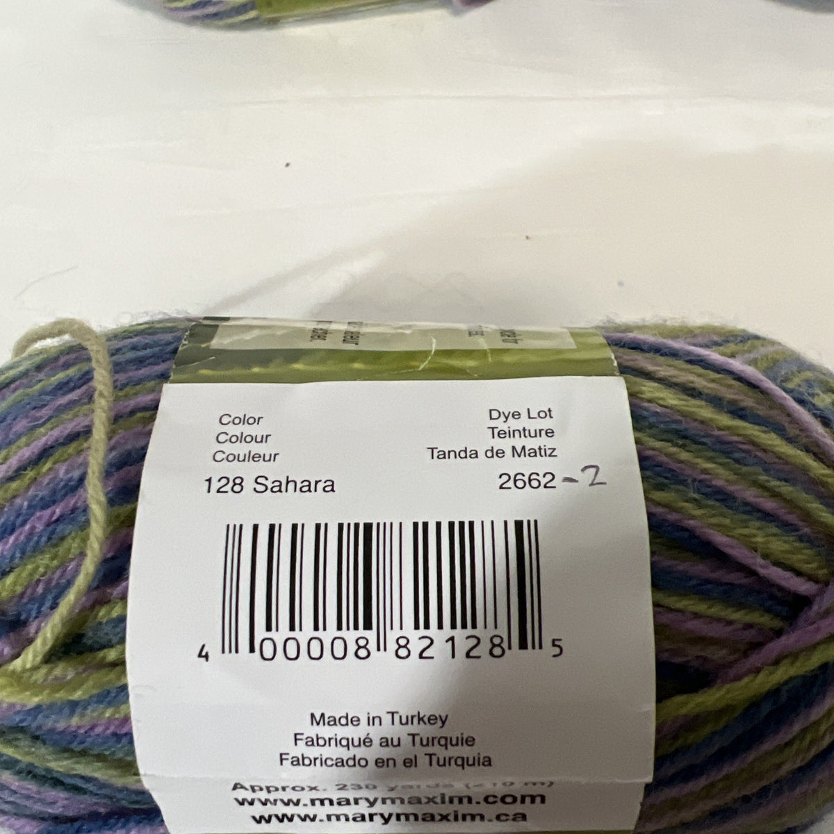 Mary Maxim Aloe Sock Yarn Purple Blue Green 2 Full Skeins + 2 Partial Wool Nylon2