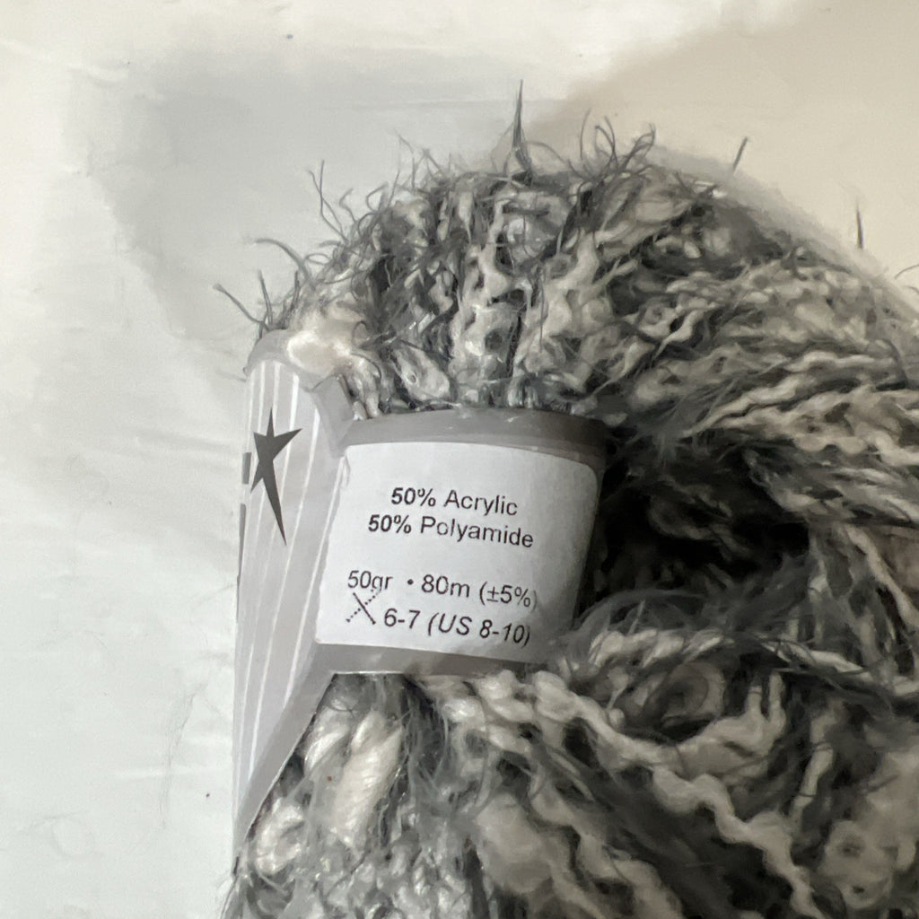 Yarn Lot 4 Bernat Lion Brand Red Heart Ice Yarns Black Gray Mixed Texture1