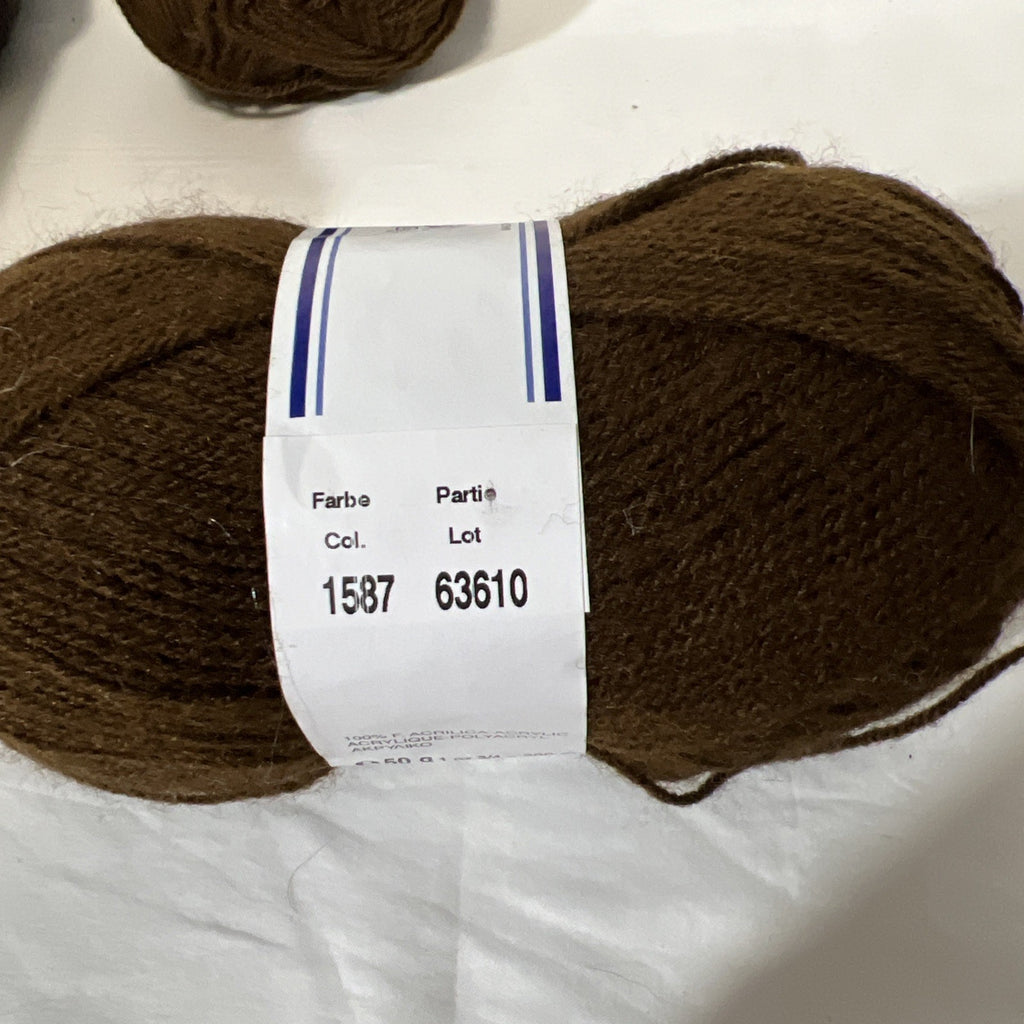 Vintage Brown Yarn Lot Filati Cervinia Tollegno Wool & DuPont Orlon Worsted4
