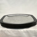 Nordic Ware 52 Large Metal Platter Holder Set of 4, Silver/Black, Handles0
