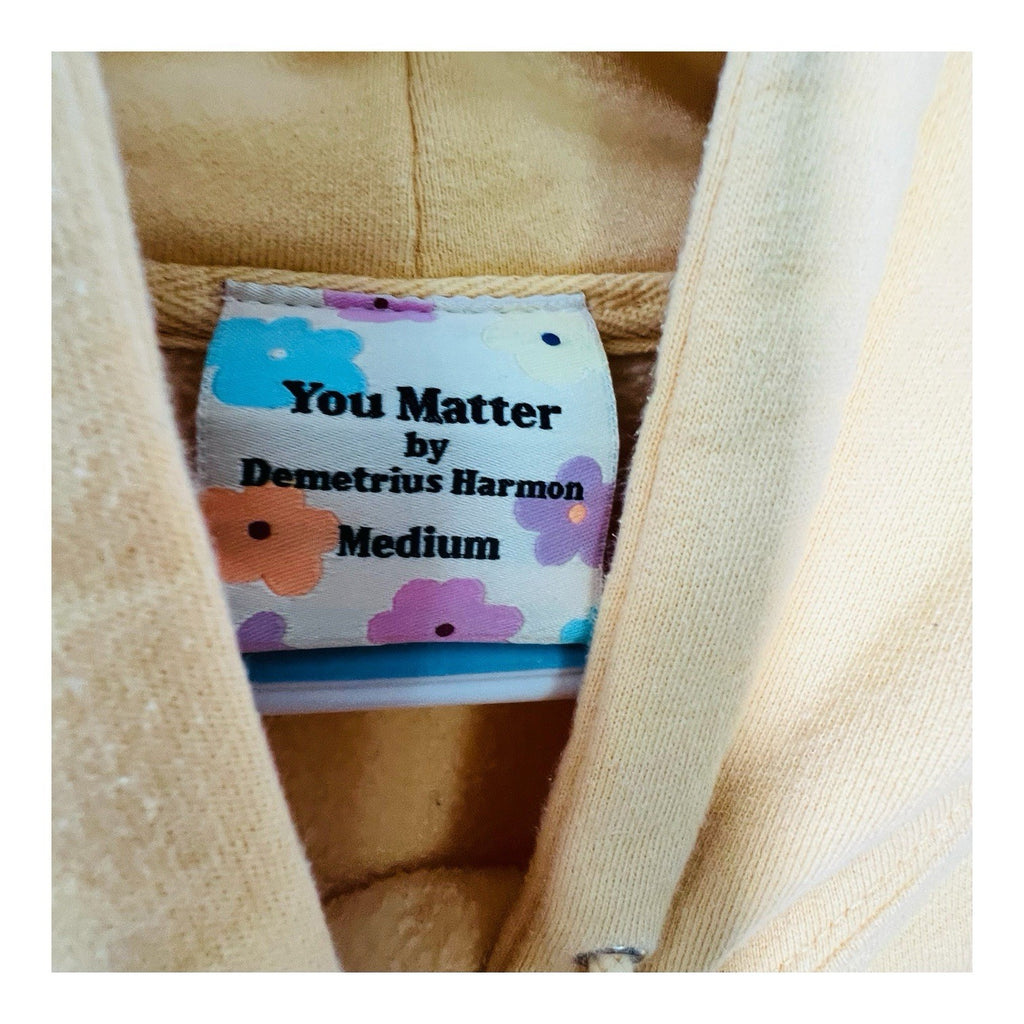 Demetrius Harmon You Matter Hoodie Medium Yellow Red Embroidered Streetwear3