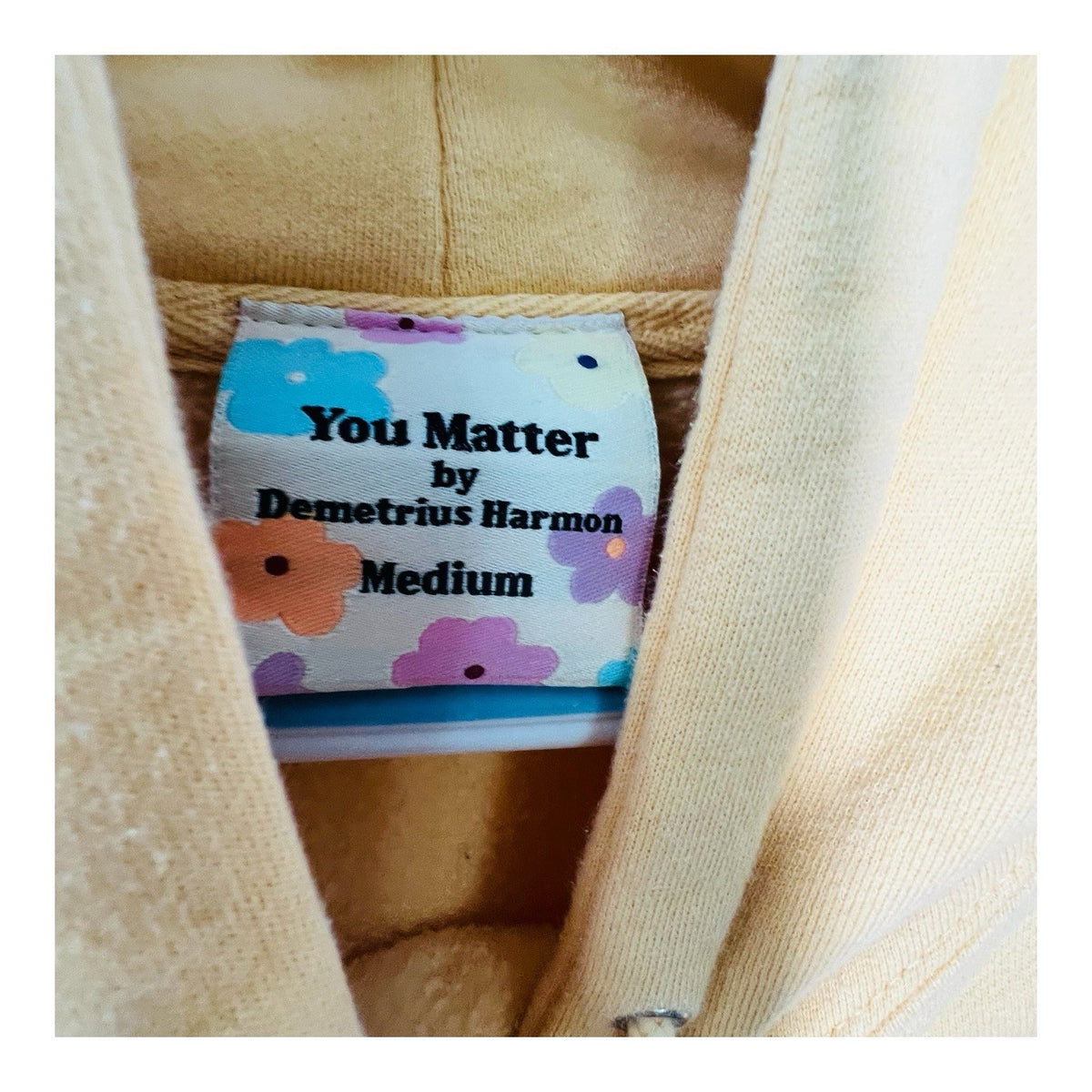 Demetrius Harmon You Matter Hoodie Medium Yellow Red Embroidered Streetwear3