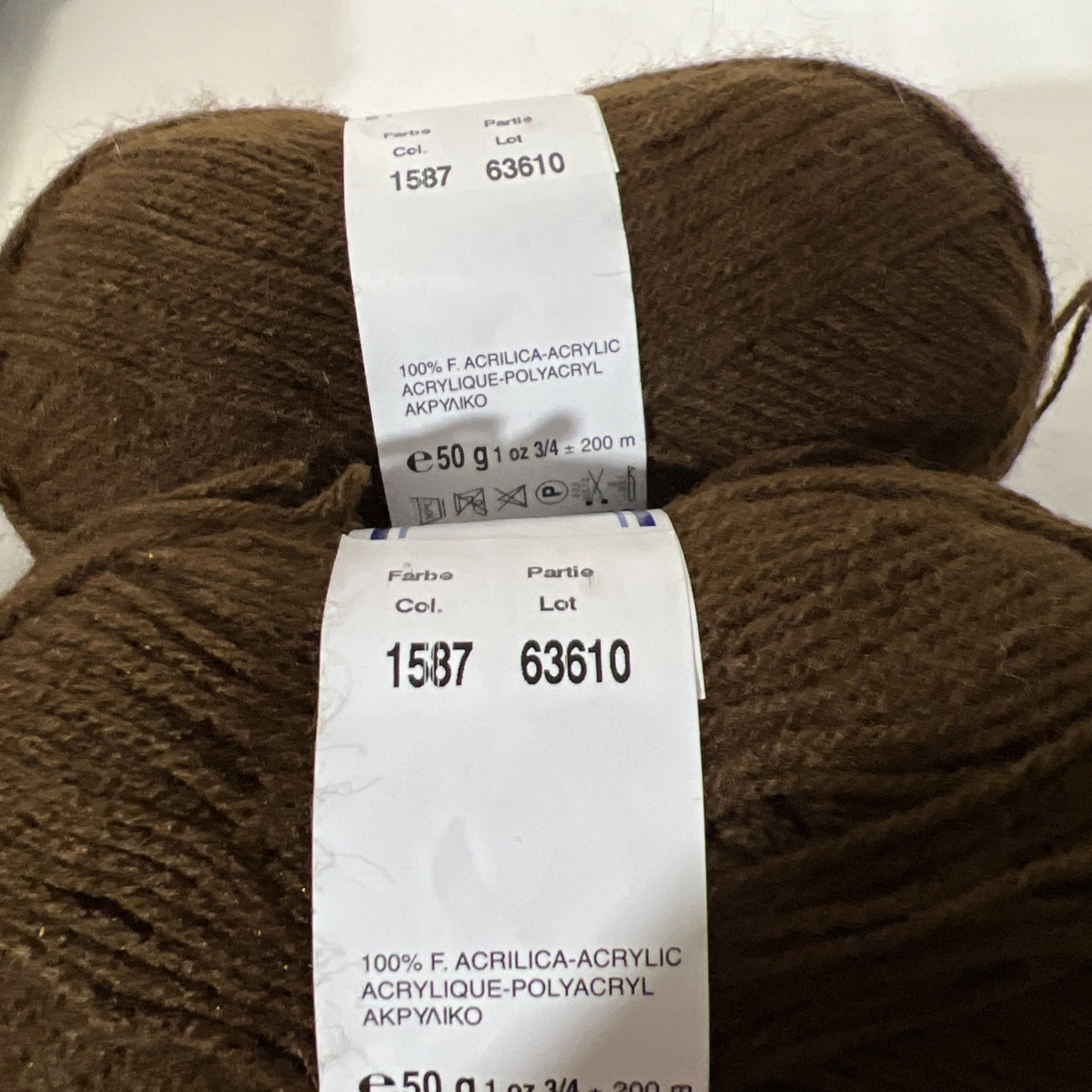 Vintage Brown Yarn Lot Filati Cervinia Tollegno Wool & DuPont Orlon Worsted5