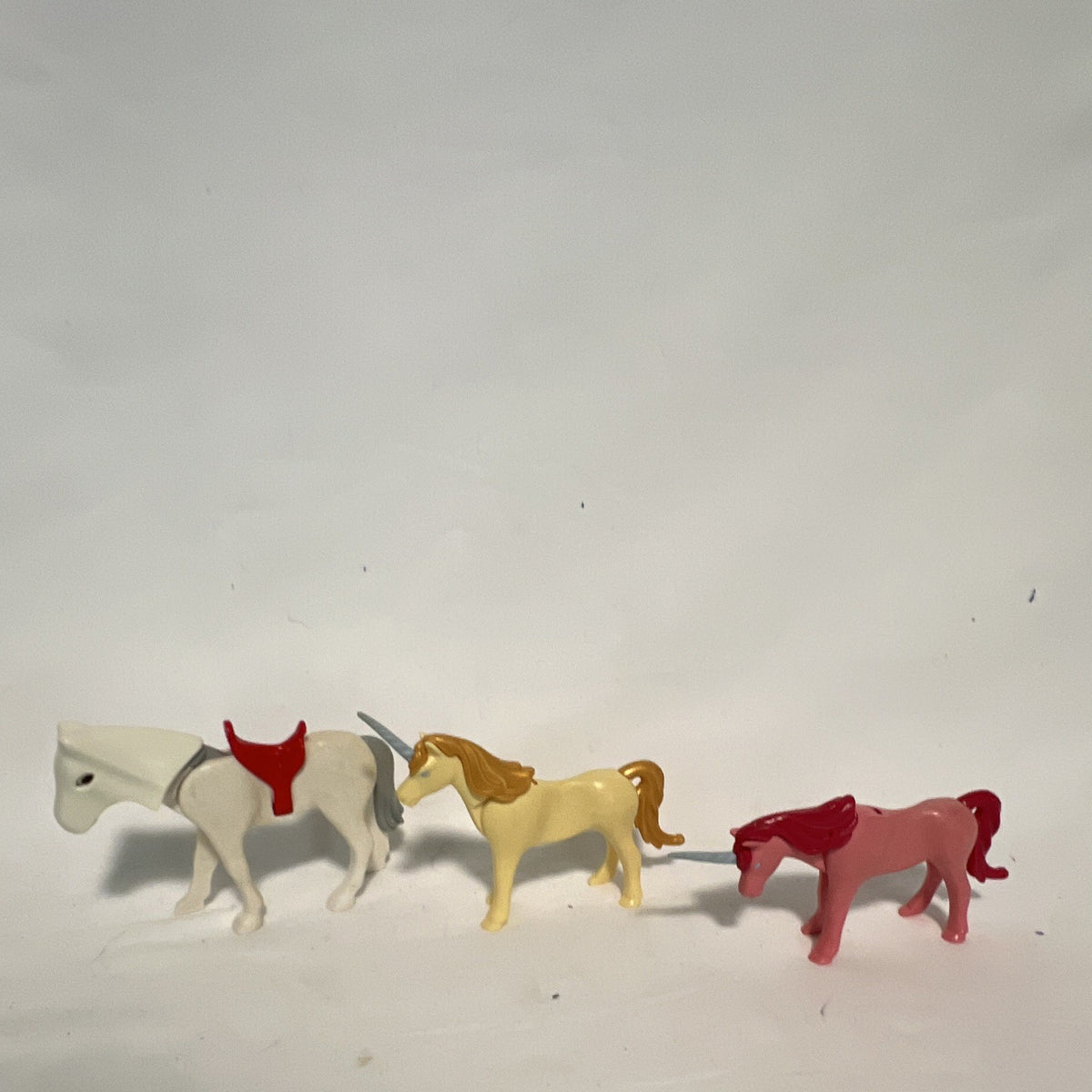 Playmobil Lot of 9 Miniature Plastic Horse Figurines w/ Unicorns, Mixed Colors1