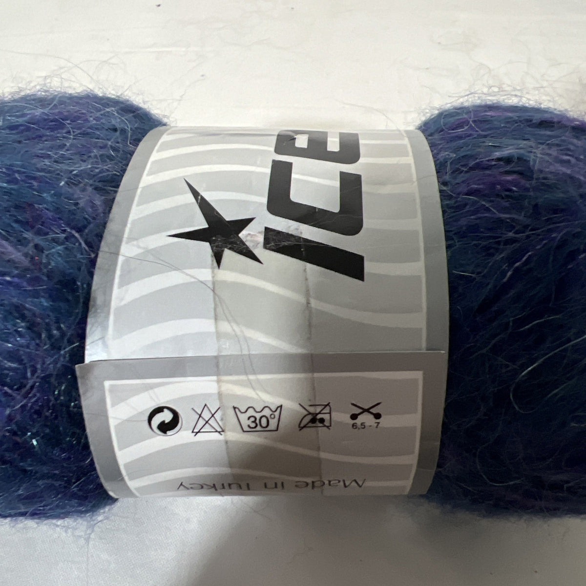 Vintage Sears Afghan Sweater Yarn ICE Yarns Blue Mohair Mixed Lot 4 Skeins3