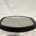 Nordic Ware Shiny Aluminum Platter w/ Black Handles, Large 4-Pack Rect Silver0