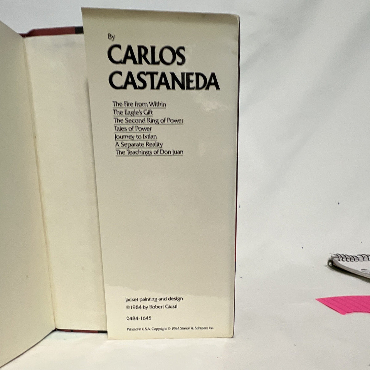Carlos Castaneda The Fire from Within Hardcover w/ Dust Jacket 1984 S&S4