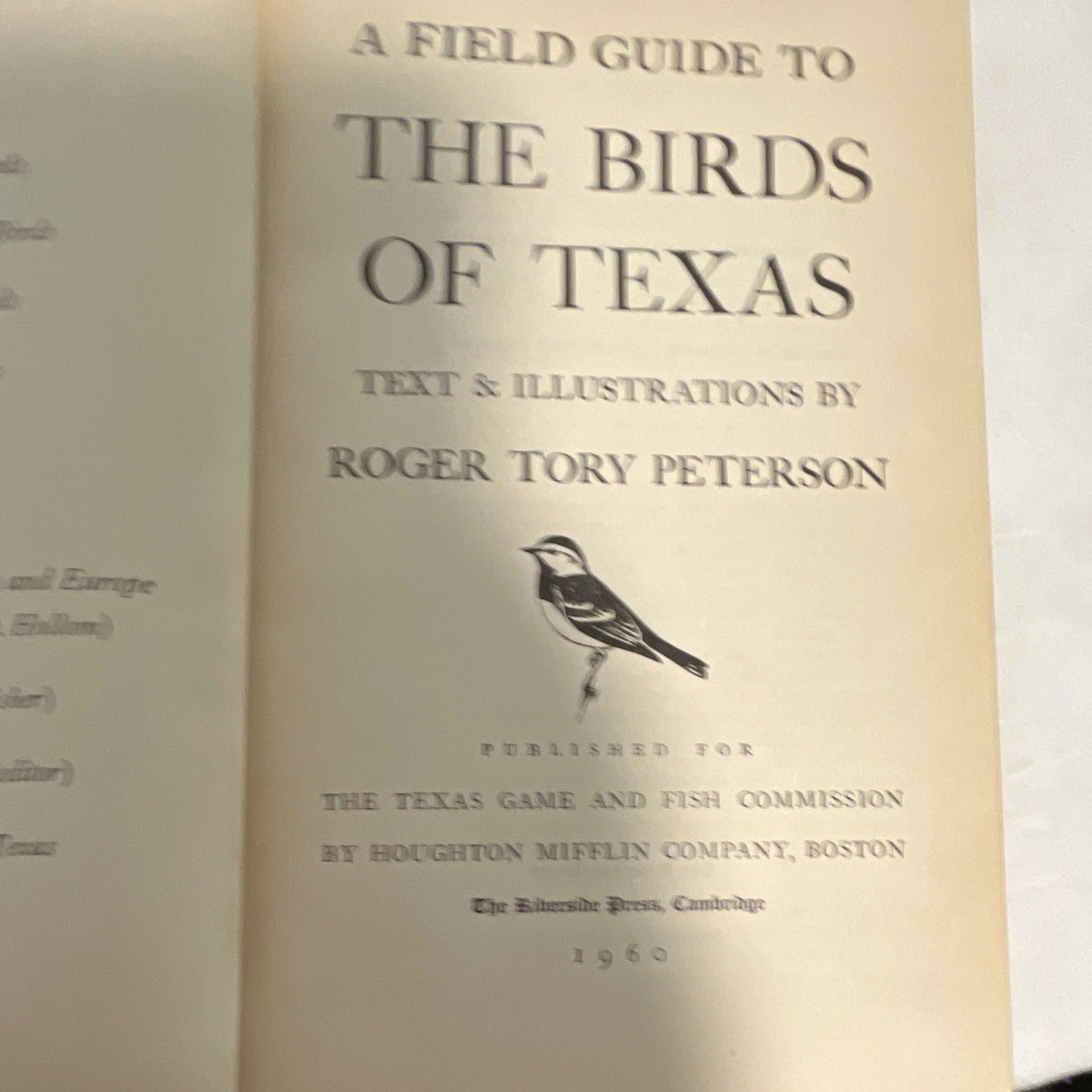 A Field Guide to the Birds of Texas HC Roger Tory Peterson 1960 1st print2