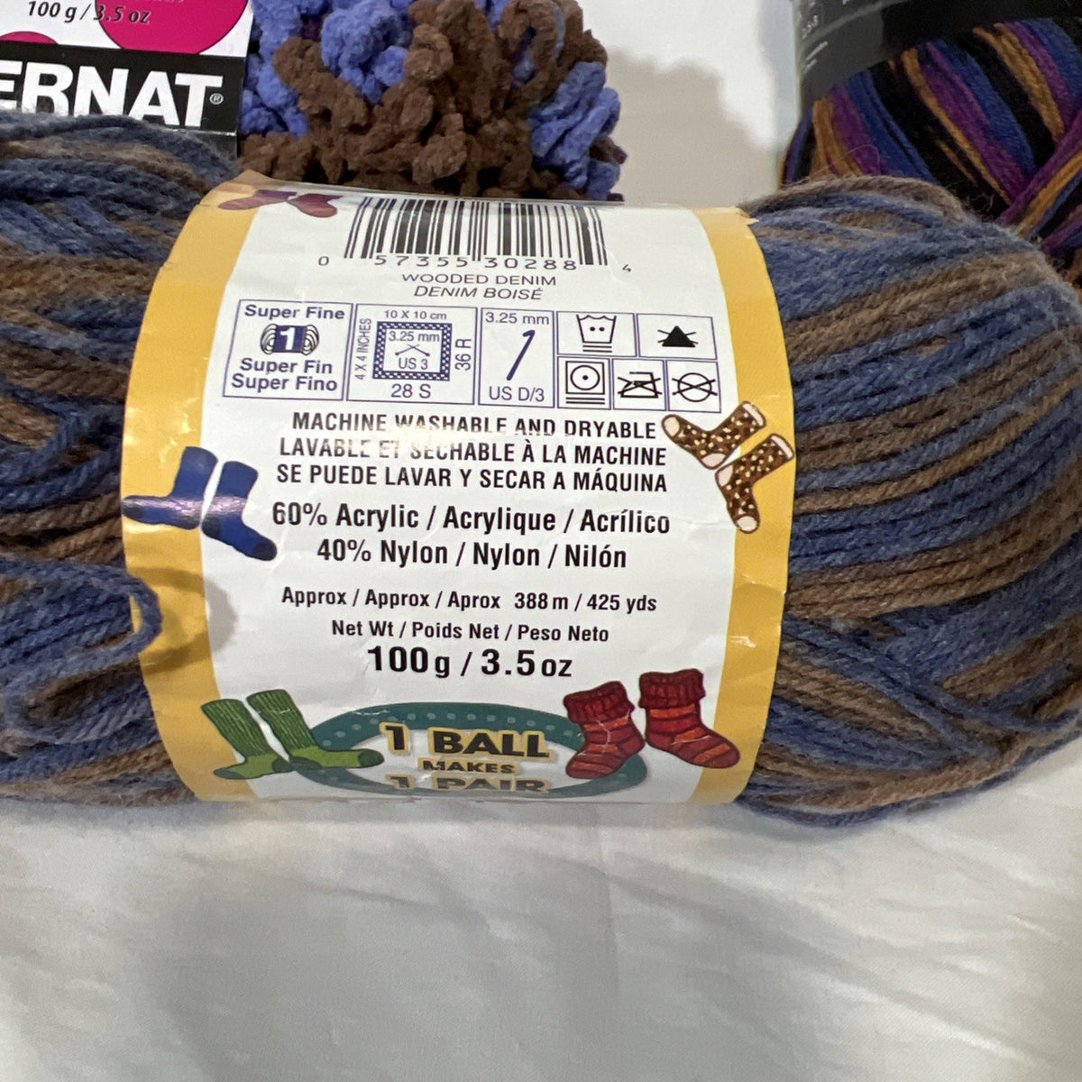 Bernat Sox Gazoom Austermann Step Yarn Mixed Lot + James C Brett Pattern6