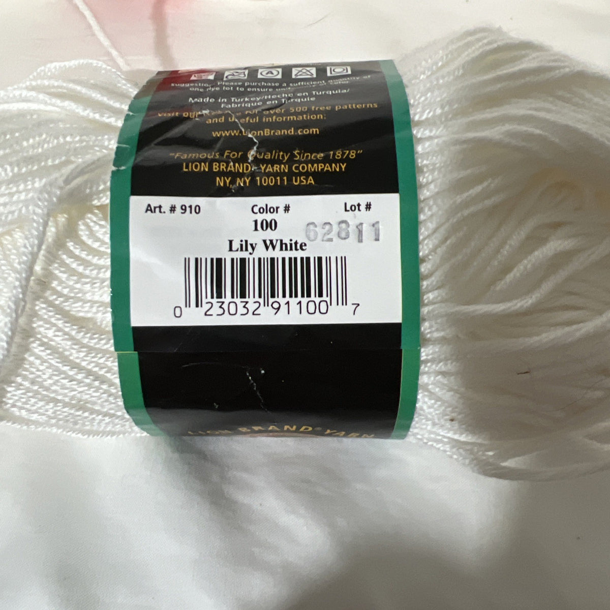 Vintage White Yarn Lot Sayelle Tina California Lion Brand Microspun Acrylic3