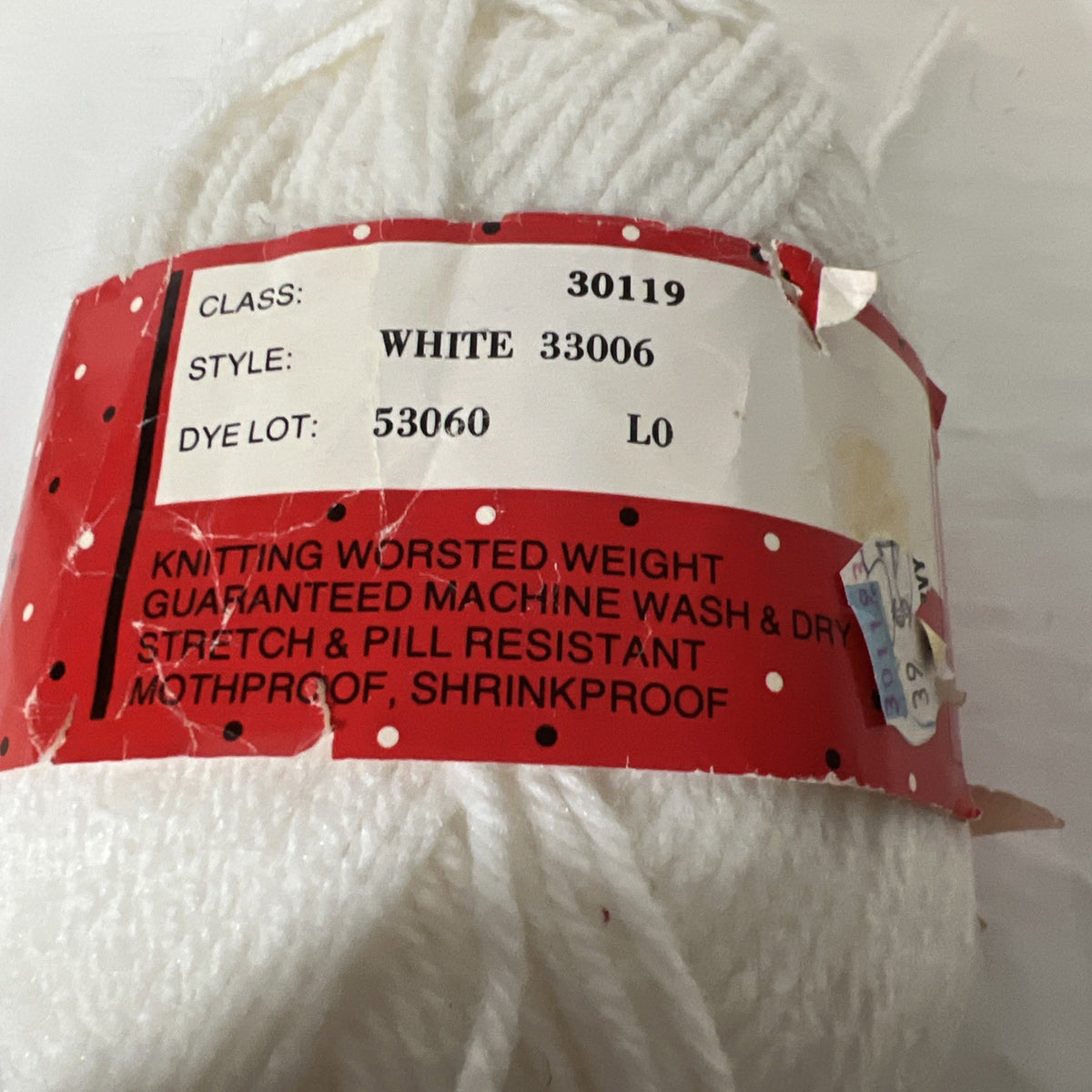 Vintage White Yarn Lot Sayelle Tina California Lion Brand Microspun Acrylic4