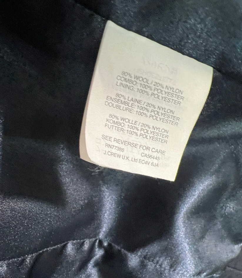 J.Crew Italian Wool Hooded Coat Women 2P Petite Navy Blue Winter Jacket3