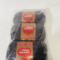 Red Heart Symphony Yarn Dark Purple Plum Worsted 310 Yds 3 Skeins Discontinued0