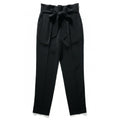Express Womens 12 Black Paperbag High Waist Tie Belt Tapered Dress Pants0