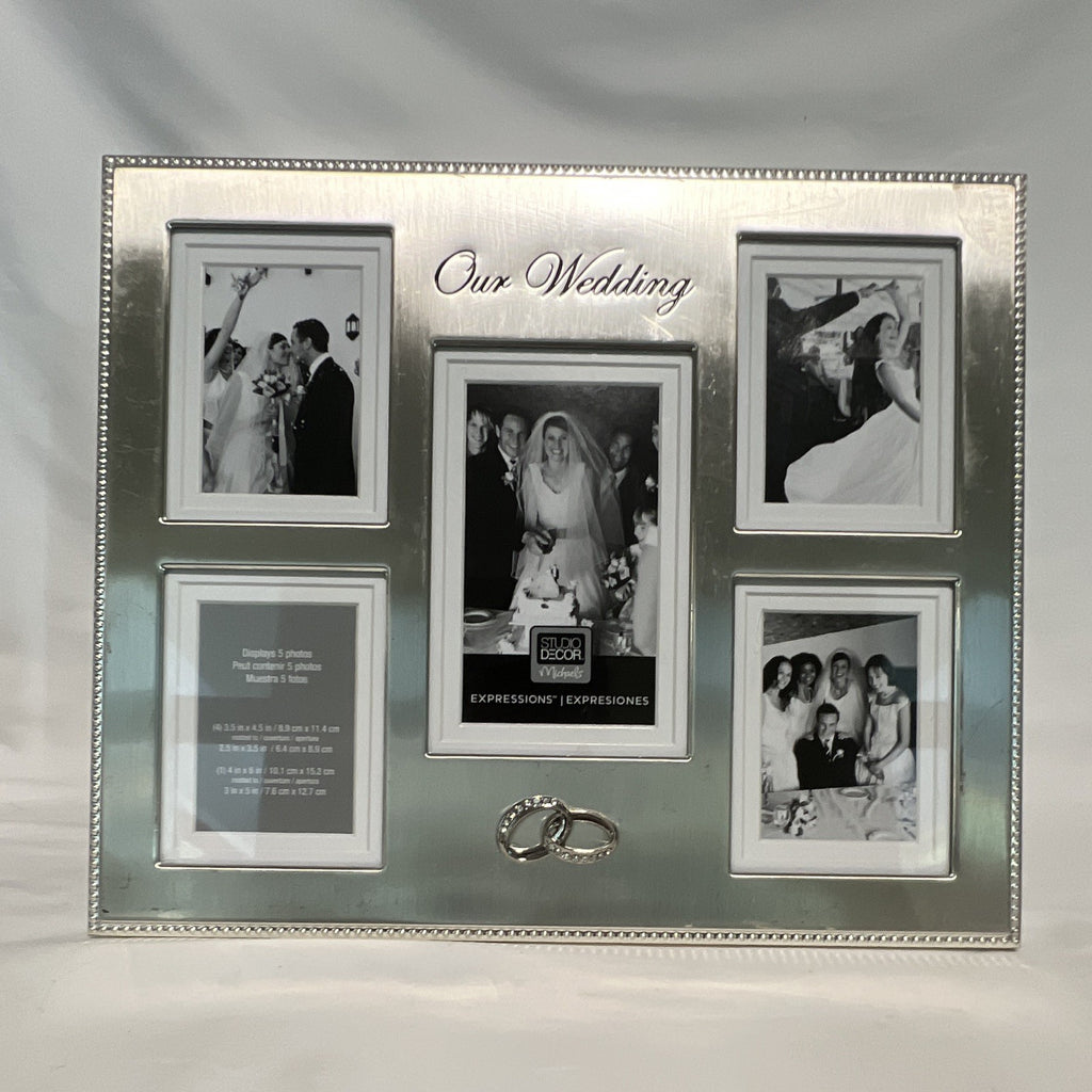 Studio Decor Expressions Our Wedding Silver 5-Photo Collage Frame 14x120