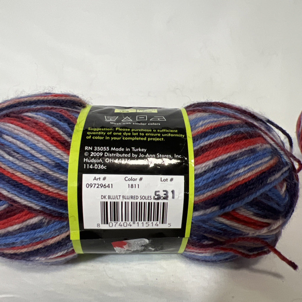 Soles & More Sock Yarn Lot 3 Self Striping Wool Blend Colors 1811 18143
